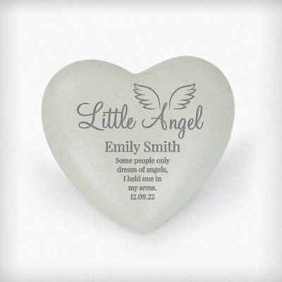 (image for) Personalised Little Angel Heart Memorial