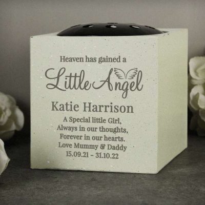 (image for) Personalised Little Angel Memorial Vase
