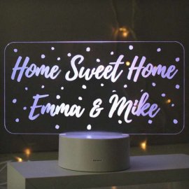 (image for) Personalised Polka-dot Message LED Colour Changing Night Light
