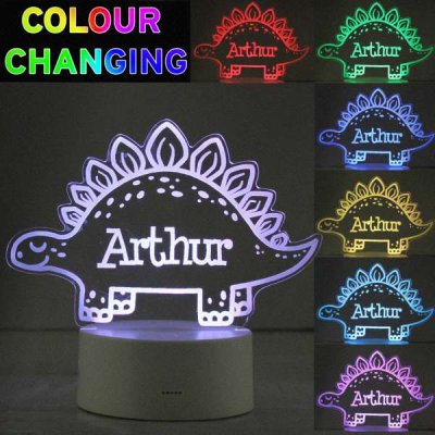 (image for) Personalised Dinosaur LED Colour Changing Night Light