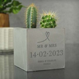 (image for) Personalised Large Date Concrete Plant Pot