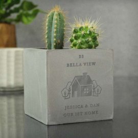 (image for) Personalised New Home Concrete Plant Pot