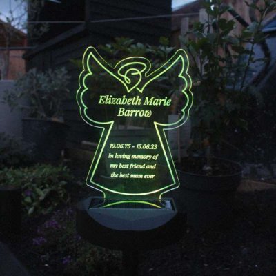 (image for) Personalised Angel Memorial Outdoor Solar Light