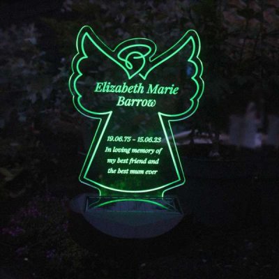 (image for) Personalised Angel Memorial Outdoor Solar Light