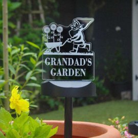(image for) Personalised Gnome Garden Outdoor Solar Light