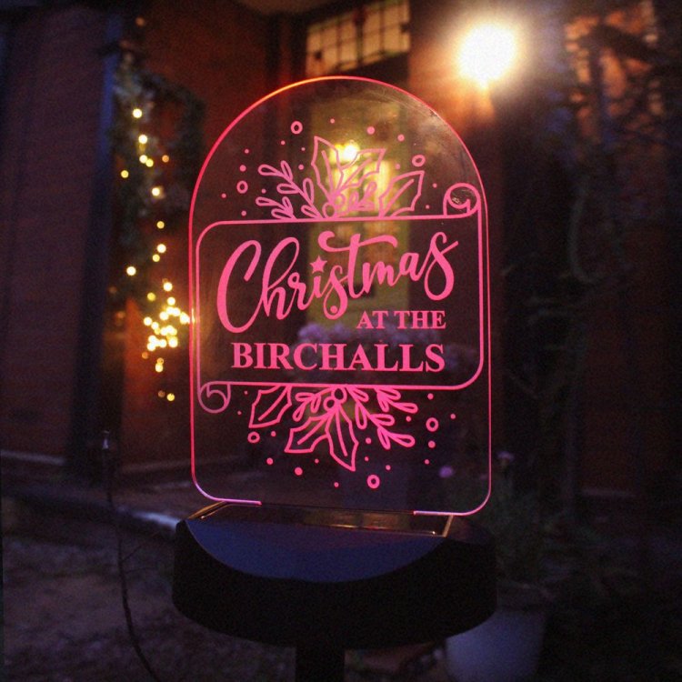 Modal Additional Images for Personalised Family Christmas Outdoor Solar Light