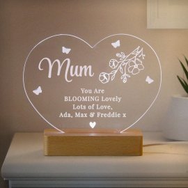 (image for) Personalised Floral Heart LED Light