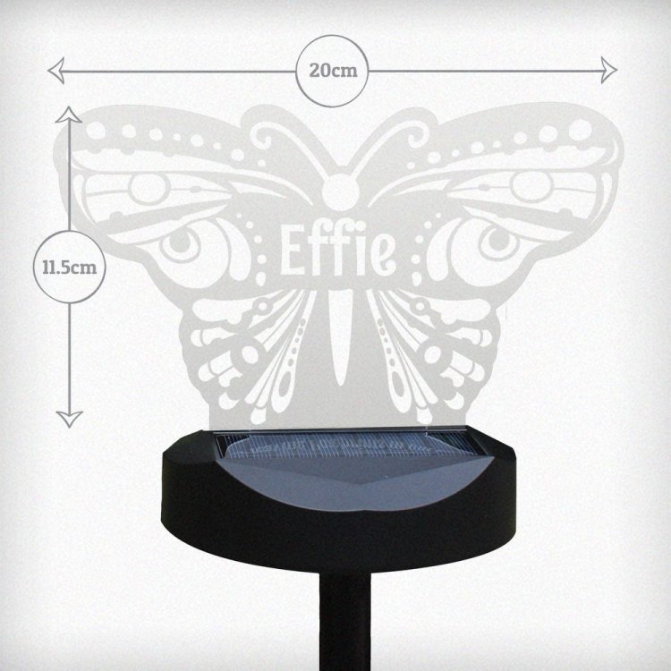Modal Additional Images for Personalised Butterfly Solar Light