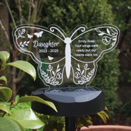 (image for) Personalised Butterfly Memorial Solar Light