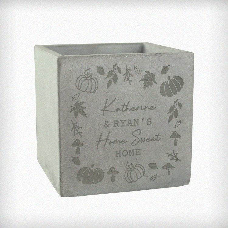 Modal Additional Images for Personalised Pumpkin Concrete Plant Pot