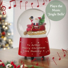 (image for) Personalised Message Musical Santa Globe