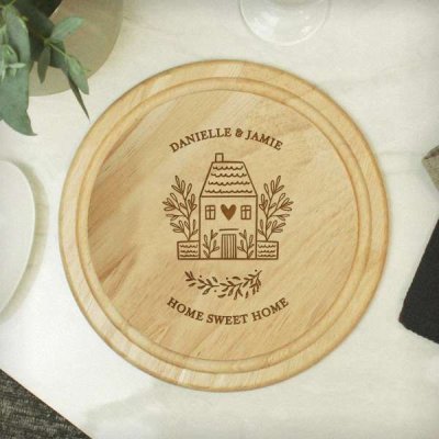 (image for) Personalised HOME Round Chopping Board