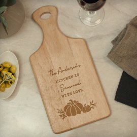(image for) Personalised Pumpkin Paddle Chopping Board