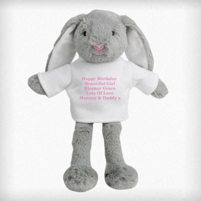 (image for) Personalised Pink Message Bunny