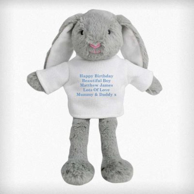 (image for) Personalised Blue Message Bunny