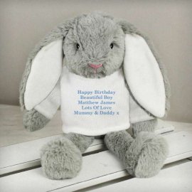 (image for) Personalised Blue Message Bunny