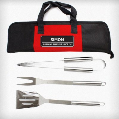 (image for) Personalised Classic Stainless Steel BBQ Kit