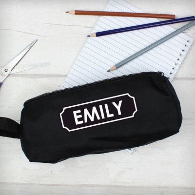 (image for) Personalised Black Pencil Case
