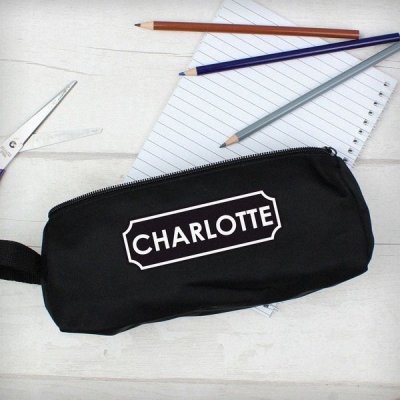 (image for) Personalised Black Pencil Case