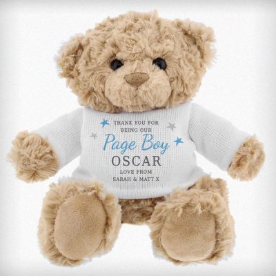 (image for) Personalised Boys Free Text Teddy Bear