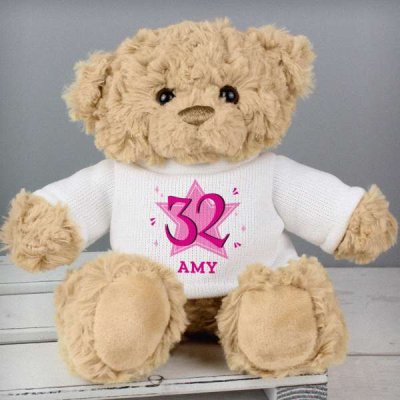 (image for) Personalised Pink Big Age Teddy Bear