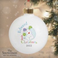 (image for) Personalised The Snowman and the Snowdog My 1st Christmas Blue B