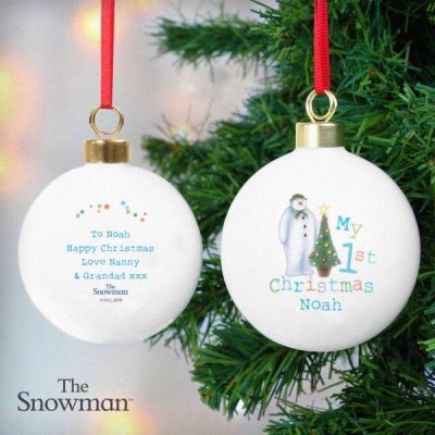 (image for) Personalised The Snowman My 1st Christmas Bauble