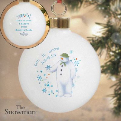 (image for) Personalised The Snowman Let it Snow Bauble