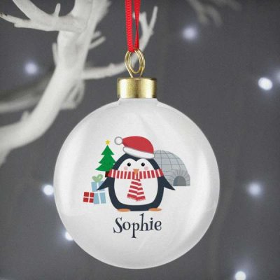 (image for) Personalised Christmas Penguin Bauble