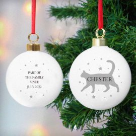 (image for) Personalised Cat Silhouette Bauble