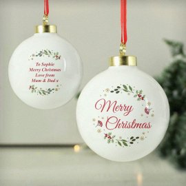 (image for) Personalised Merry Christmas Bauble