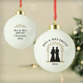 (image for) Personalised Mrs & Mrs Bauble