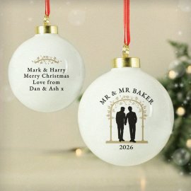 (image for) Personalised Mr & Mr Bauble