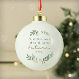(image for) Personalised Christmas Foliage Bauble
