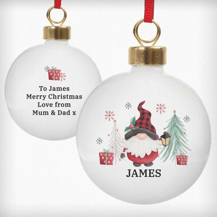 Modal Additional Images for Personalised Gonk Christmas Bauble