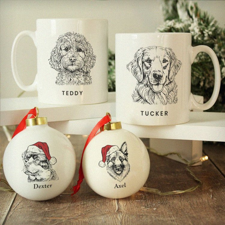 Modal Additional Images for Personalised Dog Breed Christmas Bauble