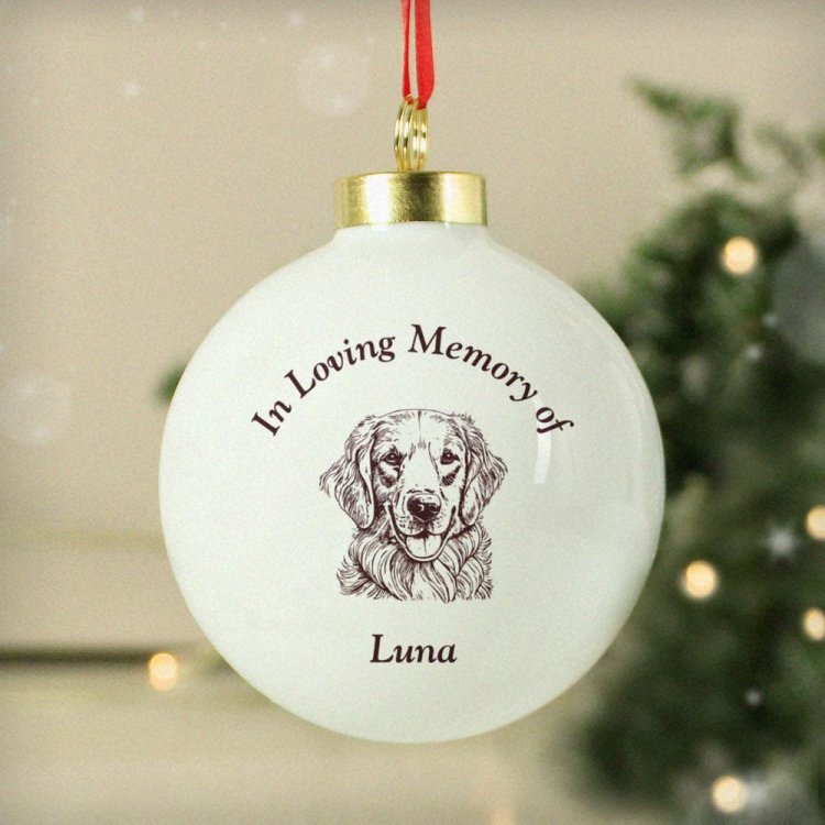Modal Additional Images for Personalised Memorial Dog Breed Bauble
