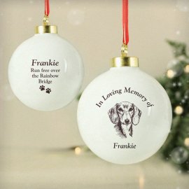 (image for) Personalised Memorial Dog Breed Bauble
