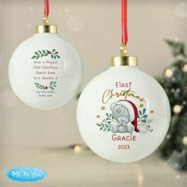 (image for) Personalised First Christmas Tiny Tatty Teddy Bauble