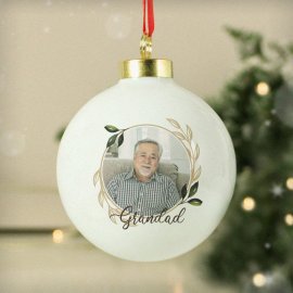 (image for) Personalised Photo Upload Memorial Bauble