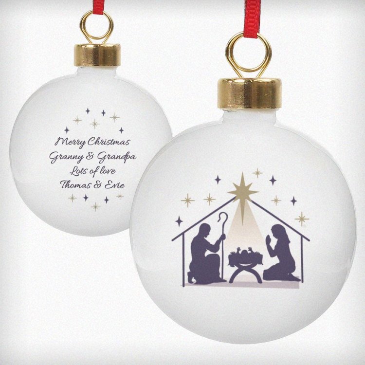 Modal Additional Images for Personalised Nativity Bauble