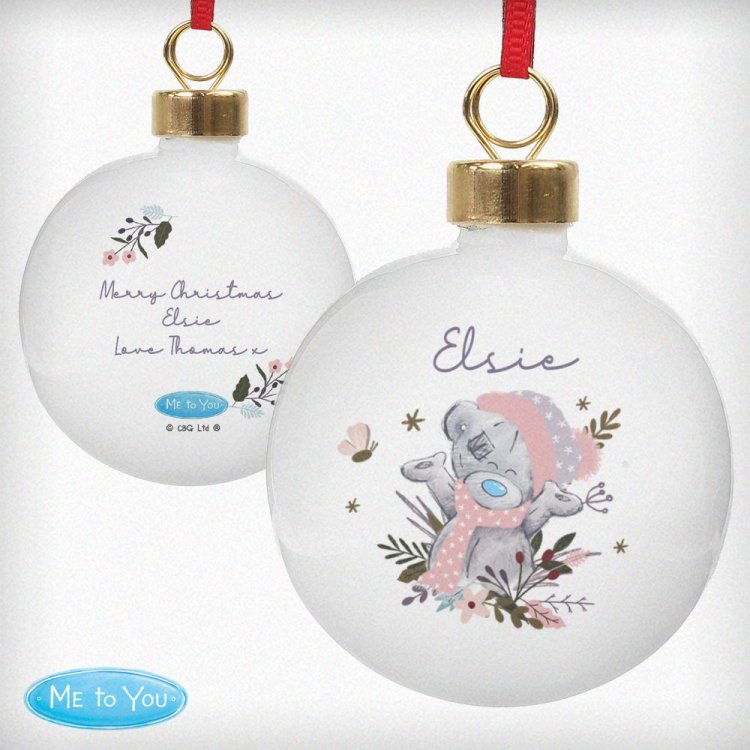 Modal Additional Images for Personalised Me to You Cosy Winter Bauble