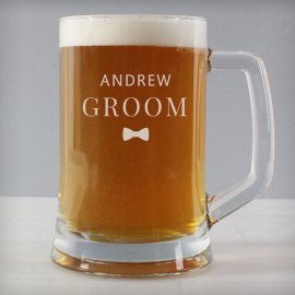 (image for) Personalised Groom Pint Stern Tankard