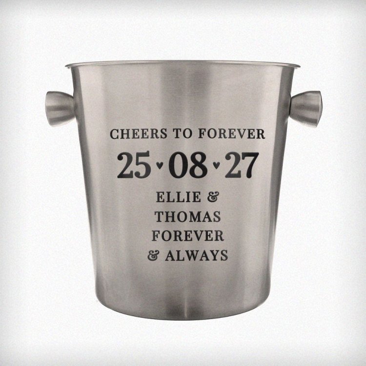 Modal Additional Images for Personalised Big Date Stainless Steel Ice Bucket