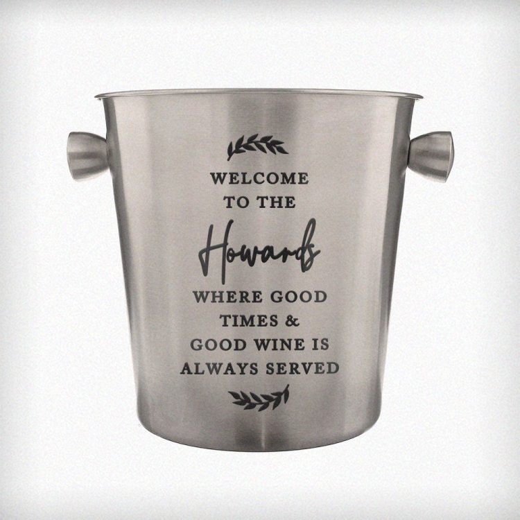 Modal Additional Images for Personalised Free Text Stainless Steel Ice Bucket