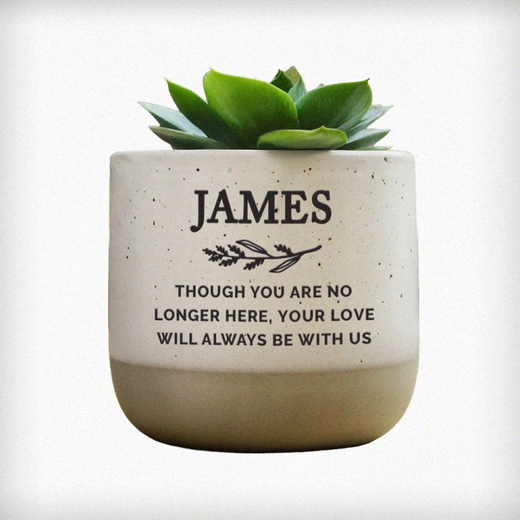 Modal Additional Images for Personalised Memorial Flecked Plant Pot
