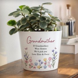 (image for) Personalised Pretty Floral Large Plant Pot