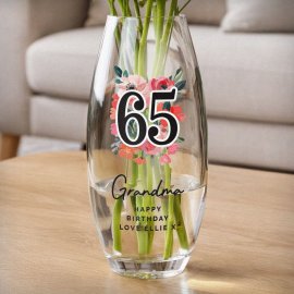(image for) Personalised Floral Big Age Bullet Vase