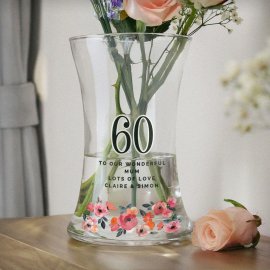 (image for) Personalised Floral Big Age Waisted Vase