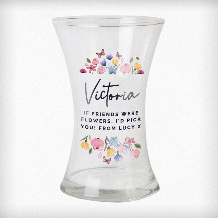 Modal Additional Images for Personalised Bright Floral Waisted Vase